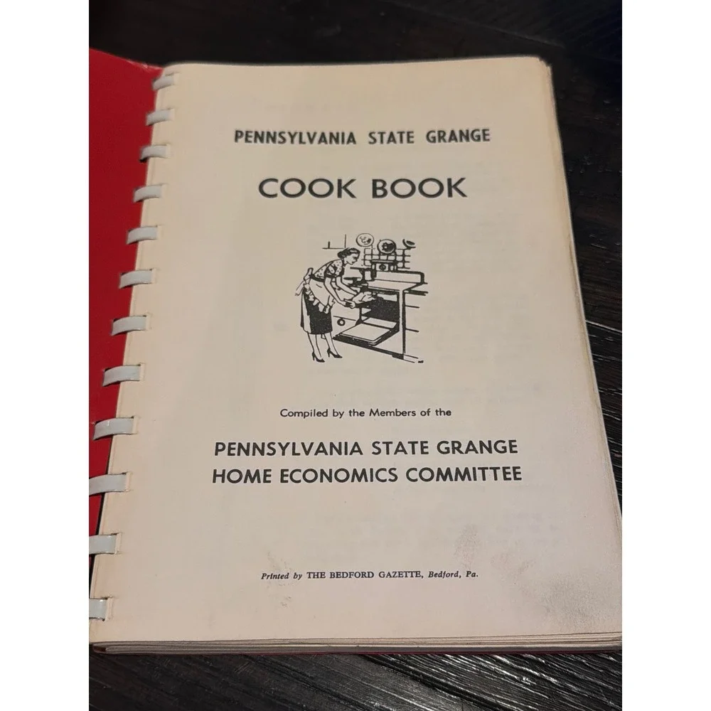 Vintage 1950 Pennsylvania State Grange Cook Book